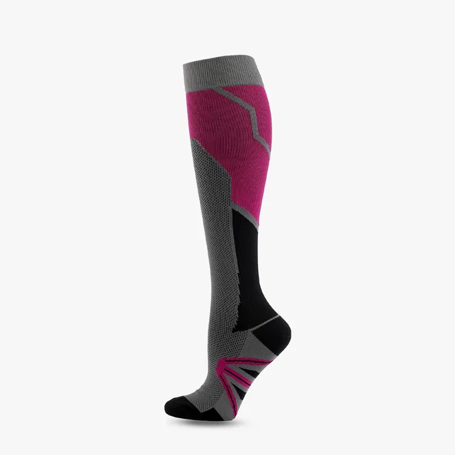 Motion Fitness Long Leg Compression Socks Greyish Red - Shop at LoveMi