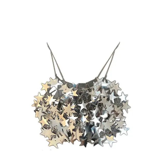 Metallic Five pointed Star Skirt Suit Vest - Shop at LoveMi