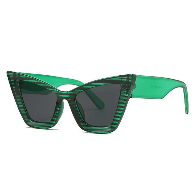 Cat eye Sunglasses Retro Modern Trend European And American Street Patting Glasses Green Black Grey - Shop at LoveMi