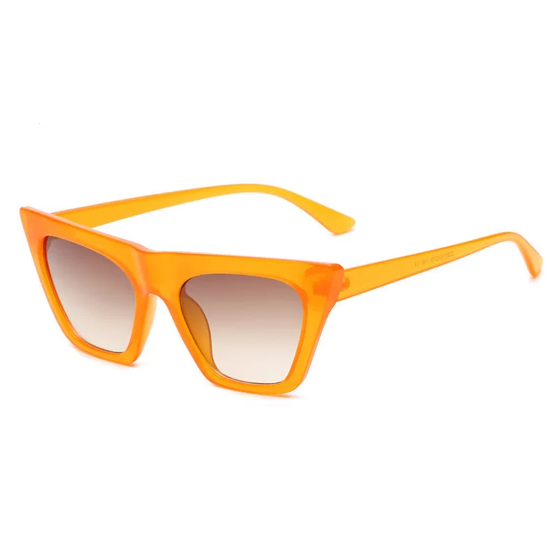 Women's Cat Eye Personality Big Frame Glasses Frame - Orange Box