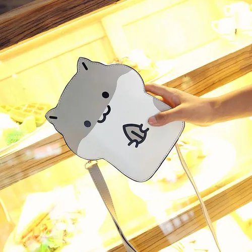 Japanese Soft Girl Cute Animal Play Shoulder Bag Grey - Shop at LoveMi