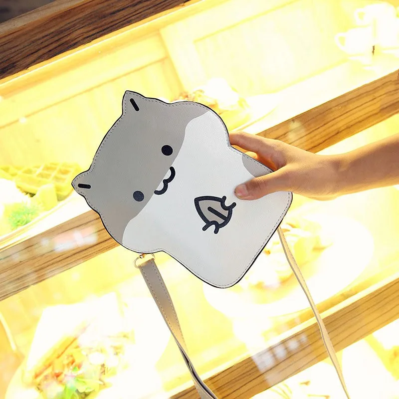 Japanese Soft Girl Cute Animal Play Shoulder Bag - Grey - View 1