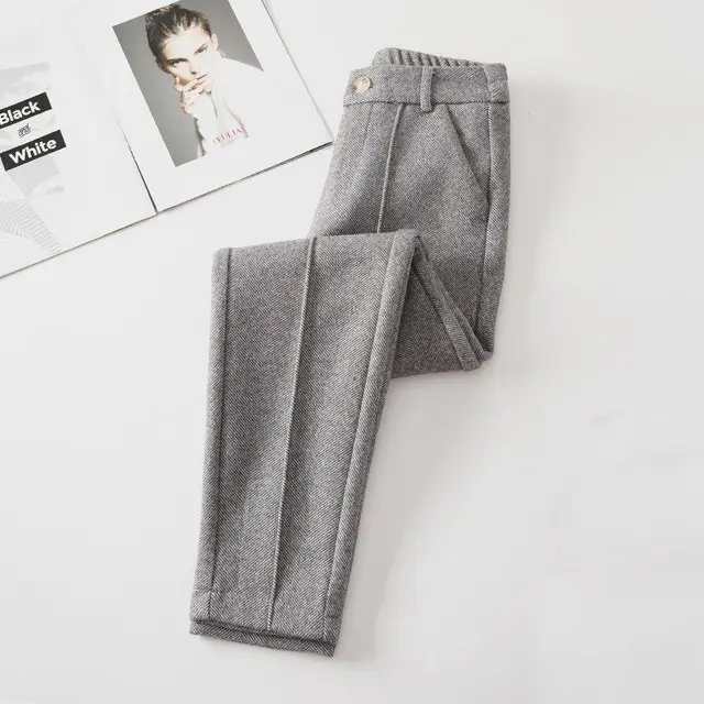 High Waist Appears Thin Plush And Thick Grey - Shop at LoveMi