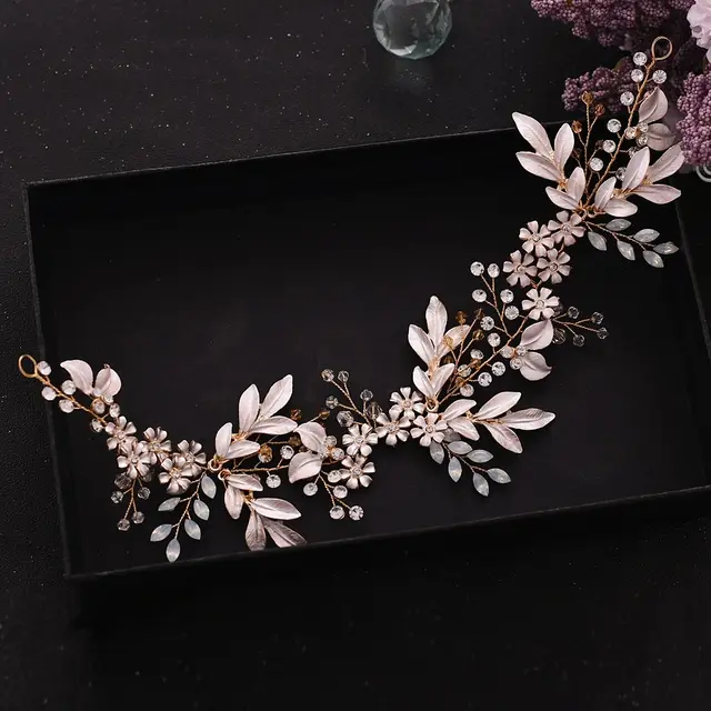 Alloy Crystals Japan & Korea Hair Accessories Gold - Shop at LoveMi