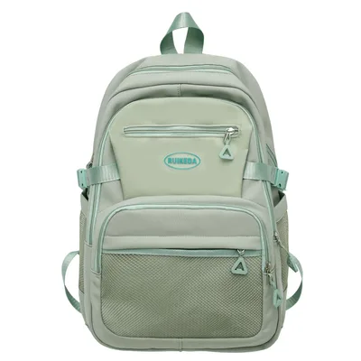 Men And Women College Students Simple Casual Travel Backpack Green - Shop at LoveMi