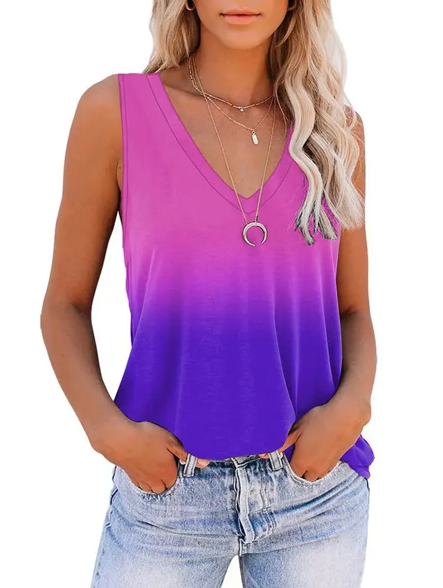 Casual Comfortable And Fashionable Loose Vest Purple - Shop at LoveMi
