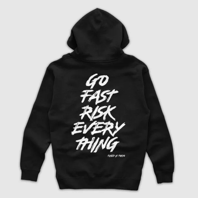 Loose Hooded Sweater Cute Printed Long Sleeve Idle Style Black - Shop at LoveMi