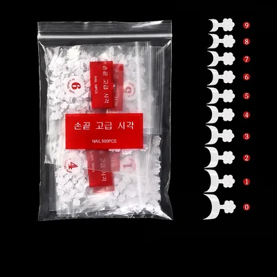 French Nail Piece Fake Crescent French 500Pcs Bags - Shop at LoveMi