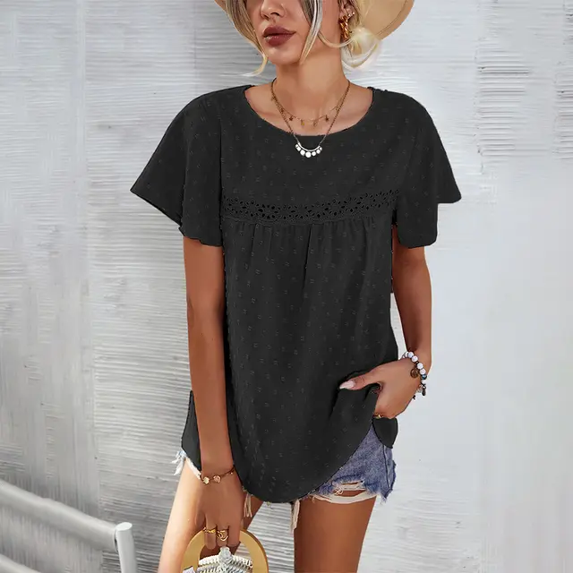 Ins Style Fashion Tops SpringSummer New Short Sleeve T shirt Small Shirt Black - Shop at LoveMi