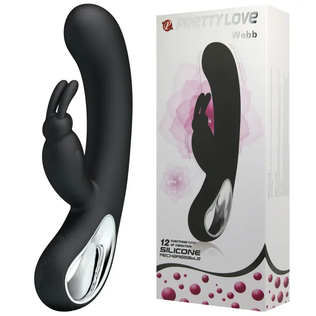 Women's Fashion Double Shock Massage Stick Silicone Charging Black - Shop at LoveMi