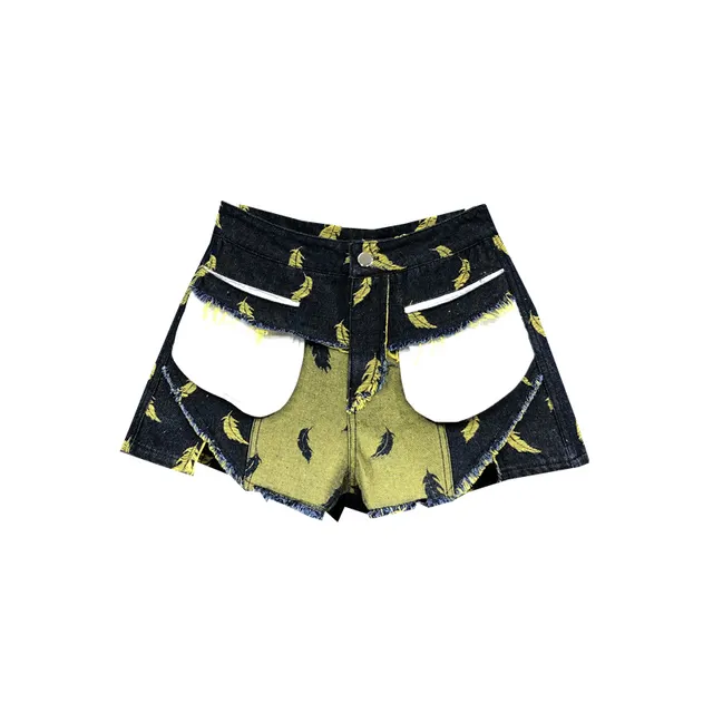 Women's High waisted Skinny Jeans Shorts Dark Blue - Shop at LoveMi