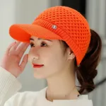 Thickened Warm Knitted Wool Hat In Autumn And Winter - Orange