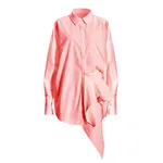 Women's Loose Asymmetric Niche Personality Shirt - Pink