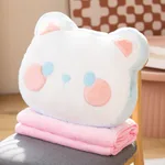 Fashion Lovely Animal Warm Hand Pillow - Bear-Pillow With Blanket