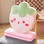 Strawberry-Pillow With Blanket