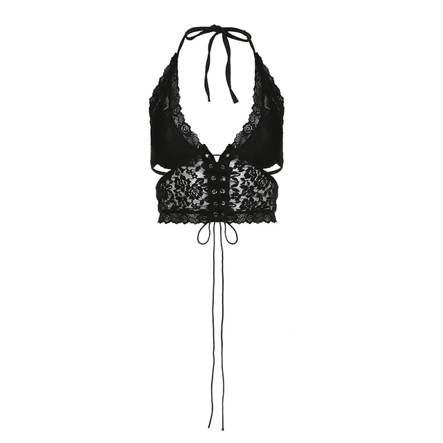 Halter Vest Backless Top Summer Black - Shop at LoveMi
