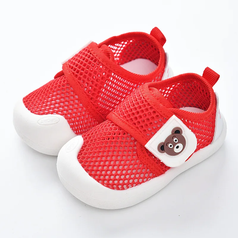 Summer Toddler Baby Non slip Soft Bottom Infant Mesh Surface Shoes Red - Shop at LoveMi