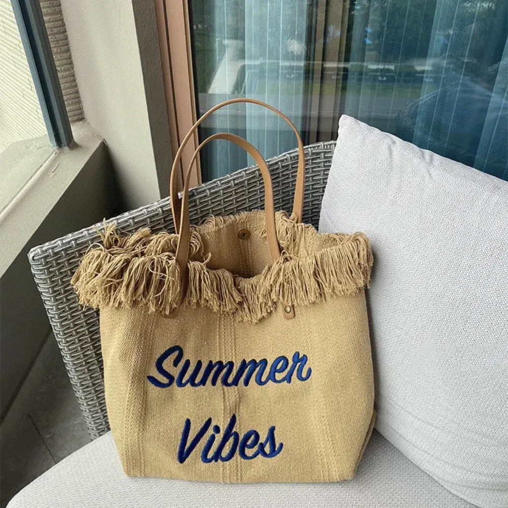 Beach Bag Travel Tote Fashion Khaki - Shop at LoveMi