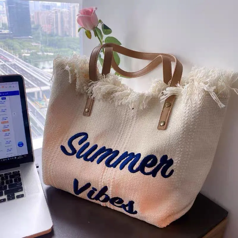 Beach Bag Travel Tote Fashion White - Shop at LoveMi