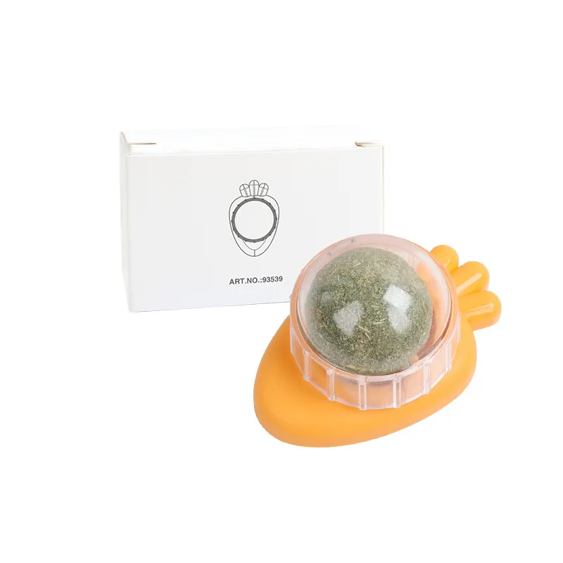 Mint Rotating Ball Happy Interactive Cat Toy - Orange