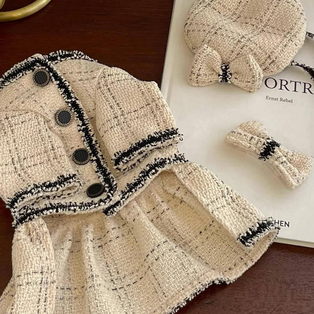 Pet Cat Dog Clothing Princess Skirt Beige - Shop at LoveMi