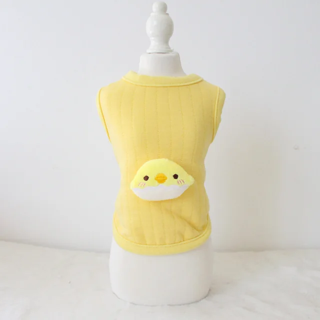 Fashion Plaid Animal Head Milk Dog Clothing Yellow Chick - Shop at LoveMi