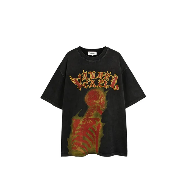 Men's Fashion Printing Short Sleeve Black - Shop at LoveMi