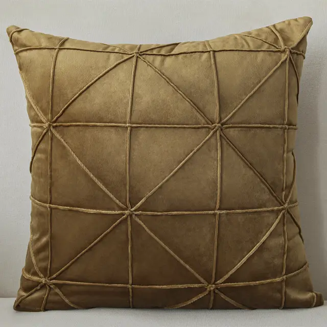 Solid Color Velvet Pillow Cushion Cover Dark Brown - Shop at LoveMi