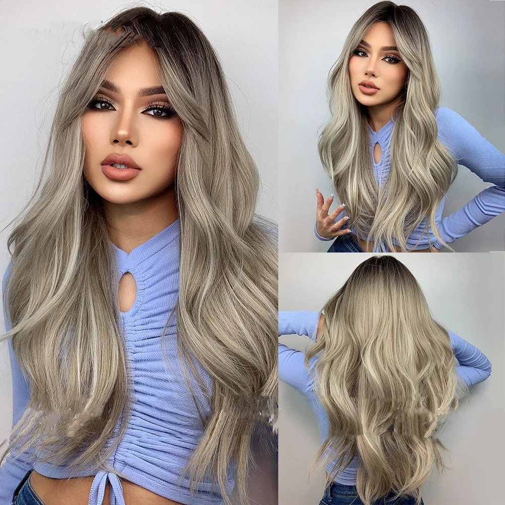 Fluffy Fashionable High temperature Silk Wig Silver Grey - Shop at LoveMi