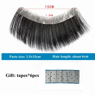 Men's Toupee Human Short Hair Piece Patch For V Style - Style3