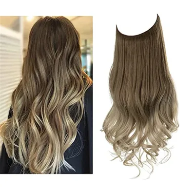 Wig Female Extension Chemical Fiber Long Curly Hair Matte High temperature Fiber Fishing Thread Wig Set No.8T16 - Shop at LoveMi