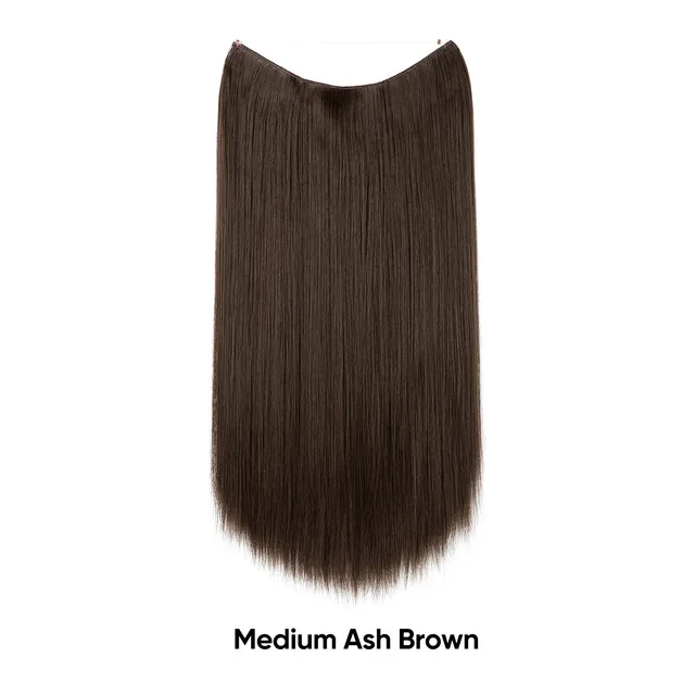 Women's One piece Adjustable Invisible Straight Multi color Gradient Hair Extension Fishline 8B - Shop at LoveMi