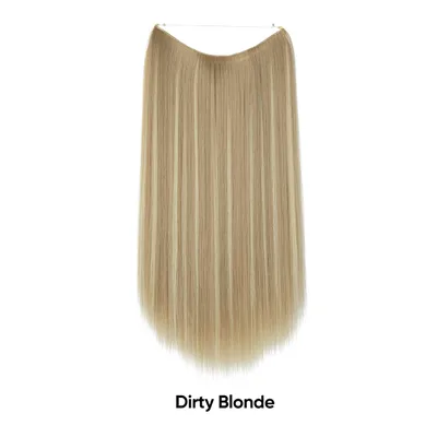 Women's One piece Adjustable Invisible Straight Multi color Gradient Hair Extension Fishline No.16H613 - Shop at LoveMi