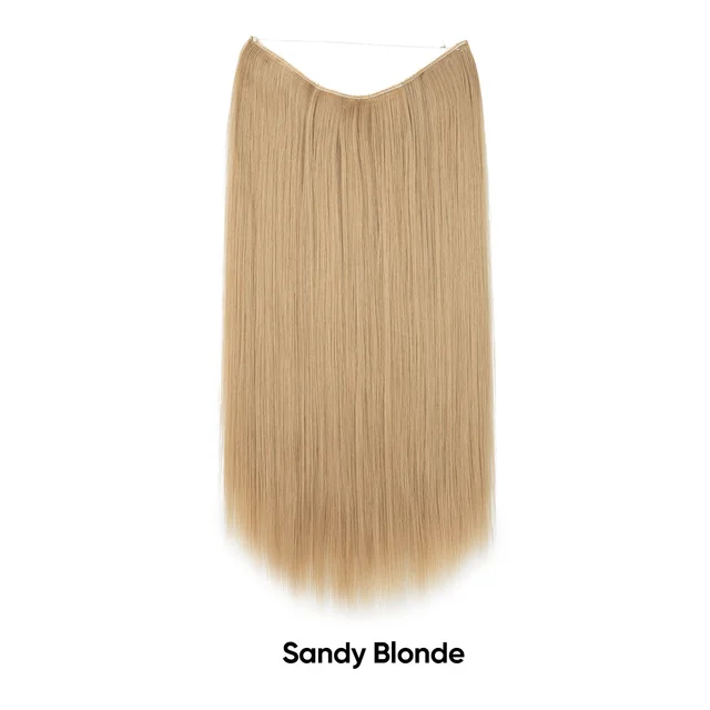 Women's One piece Adjustable Invisible Straight Multi color Gradient Hair Extension Fishline No.25 - Shop at LoveMi