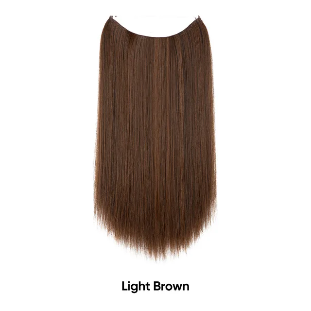 Women's One piece Adjustable Invisible Straight Multi color Gradient Hair Extension Fishline No.4No30 - Shop at LoveMi