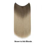 Women's One-piece Adjustable Invisible Straight Multi-color Gradient Hair Extension Fishline - No.8T16