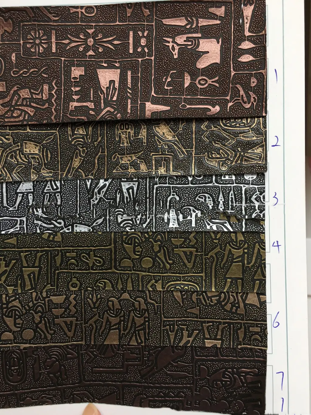 Egyptian Antique Pattern Packaging Box Artificial Leather Fabric - Color1 - View 1