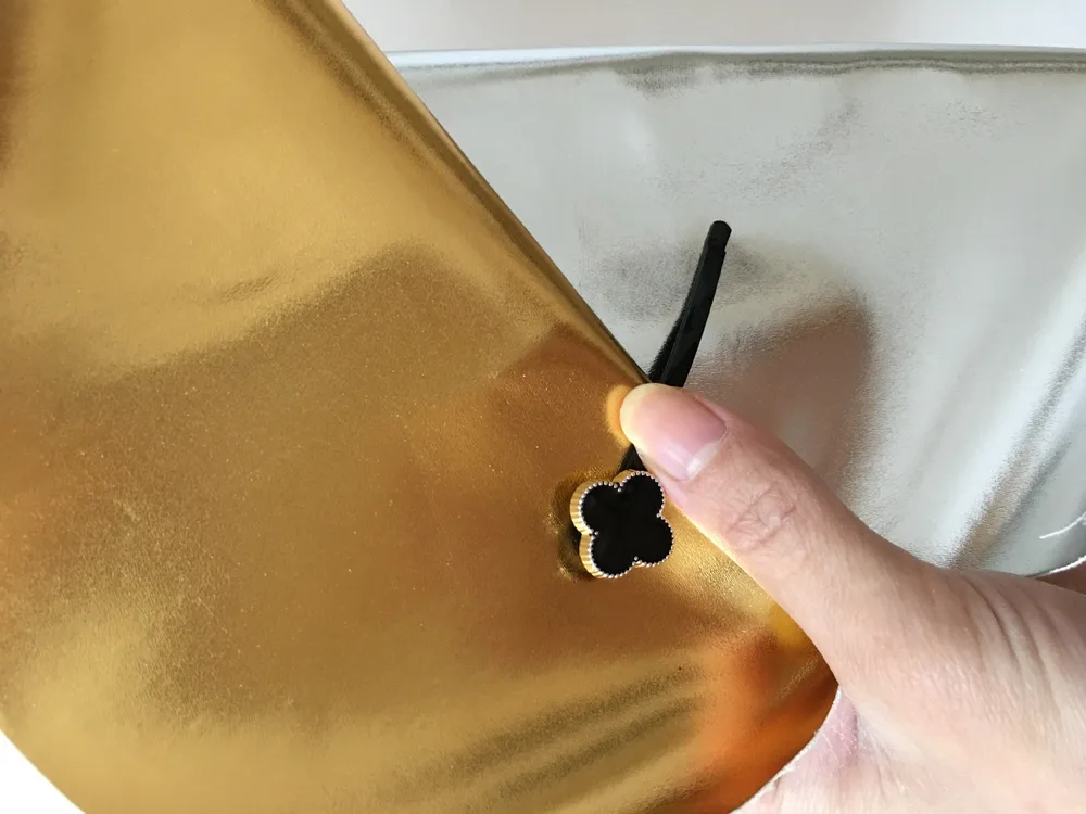 Bag Card Sleeve Inside Stationery Leather Faux Leather Fabric Gold - Shop at LoveMi