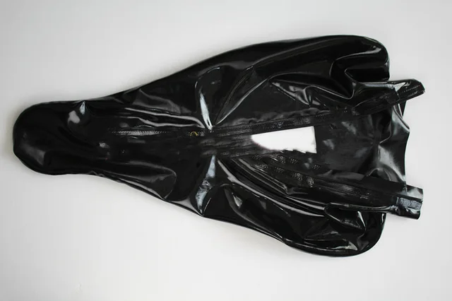 Latex Coat Arm Restraint Belt Lock Pull Head Black - Shop at LoveMi