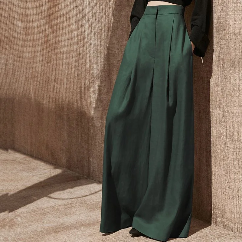 Winter Thin Casual Pants Mop The Floor Green - Shop at LoveMi