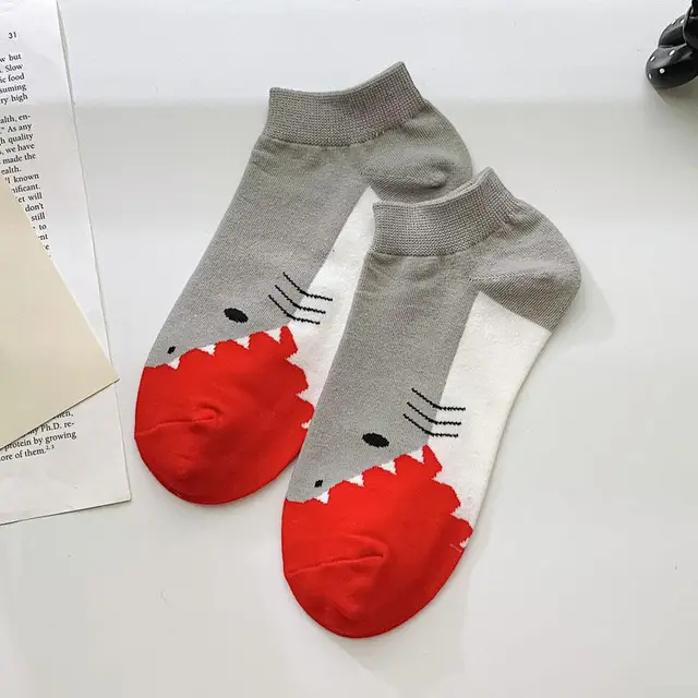 Socks Girl Cartoon Cute Short Tube Student Grey - Shop at LoveMi