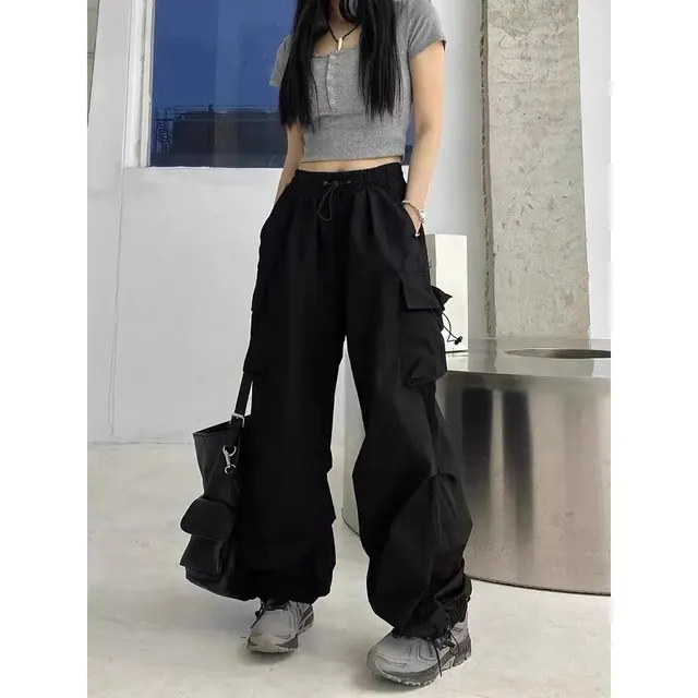 Women's Loose Design High Street Overalls Black - Shop at LoveMi