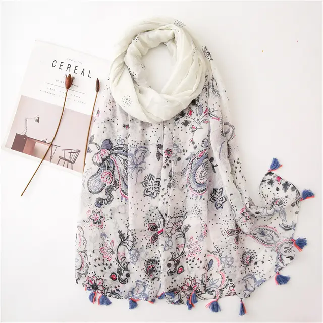 Japanese Style Artistic Fresh Cotton And Linen Scarf Retro Patchwork Bohemian Cashew Print Sl1908007 - Shop at LoveMi