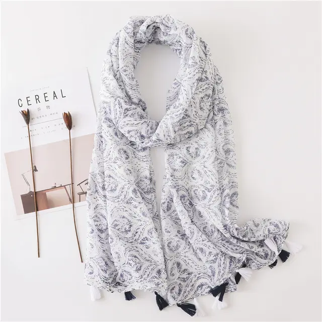 Japanese Style Artistic Fresh Cotton And Linen Scarf Retro Patchwork Bohemian Cashew Print Sl2004052 - Shop at LoveMi