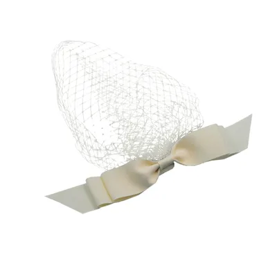 European And American White Mesh Bow Veil White - Shop at LoveMi