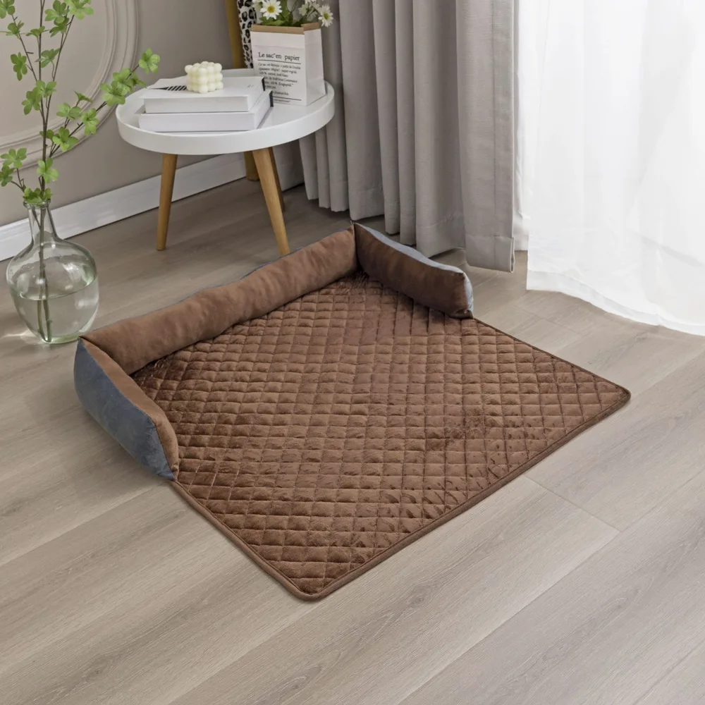 Plush Sofa Pet Nest Sleeping With Removable And Washable Grey Coffee - Shop at LoveMi