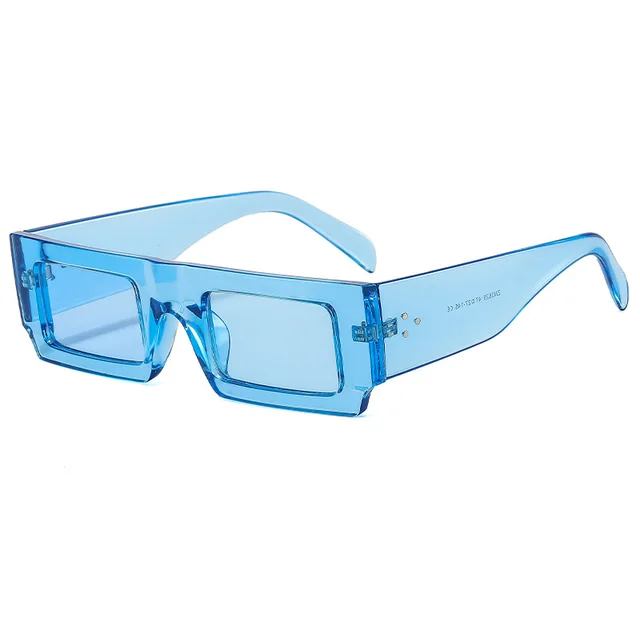 Square Sunglasses Candy Color Colorful Glasses Blue - Shop at LoveMi