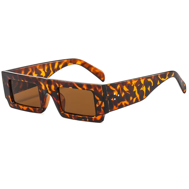 Square Sunglasses Candy Color Colorful Glasses Flower Frame Tea - Shop at LoveMi