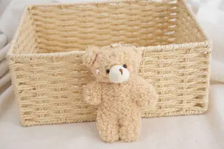 Blush Bear One-piece Rabbit Cute Clothing Bag Accessories Keychain - Brown