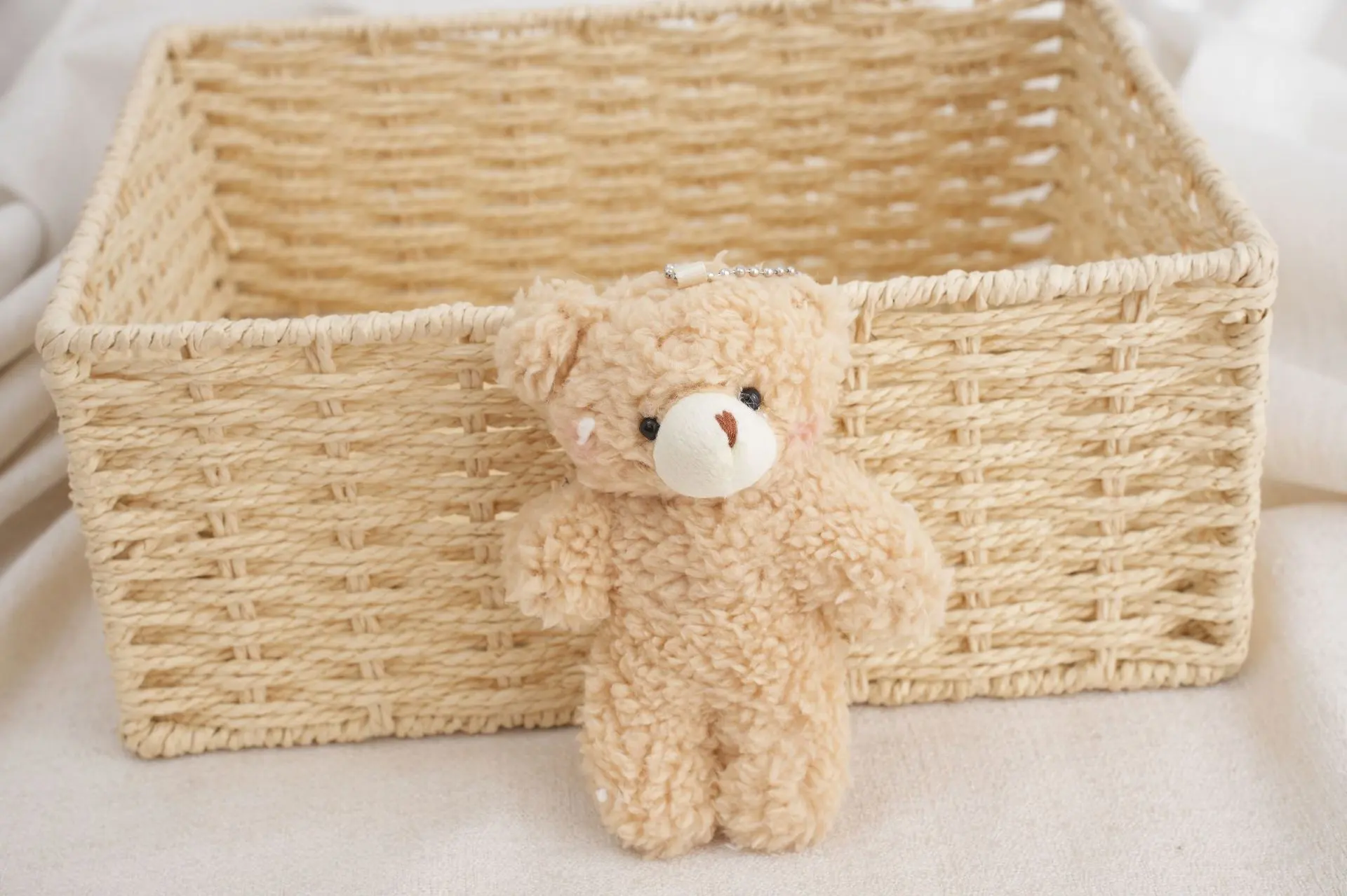Blush Bear One-piece Rabbit Cute Clothing Bag Accessories Keychain - Brown